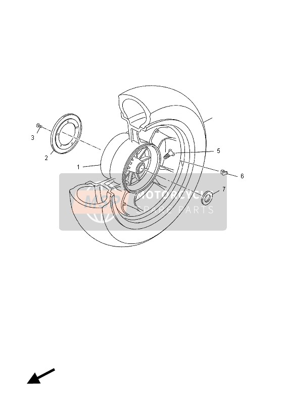 Yamaha YP250RA X-MAX 2012 Rear Wheel for a 2012 Yamaha YP250RA X-MAX